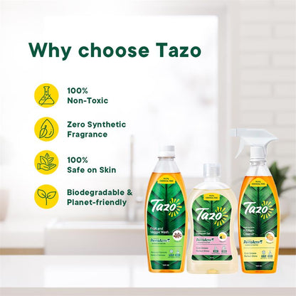 Tazo Kitchen Combo (Dishwash Gel + Kitchen Cleaner + Fruit & Veggie Wash)